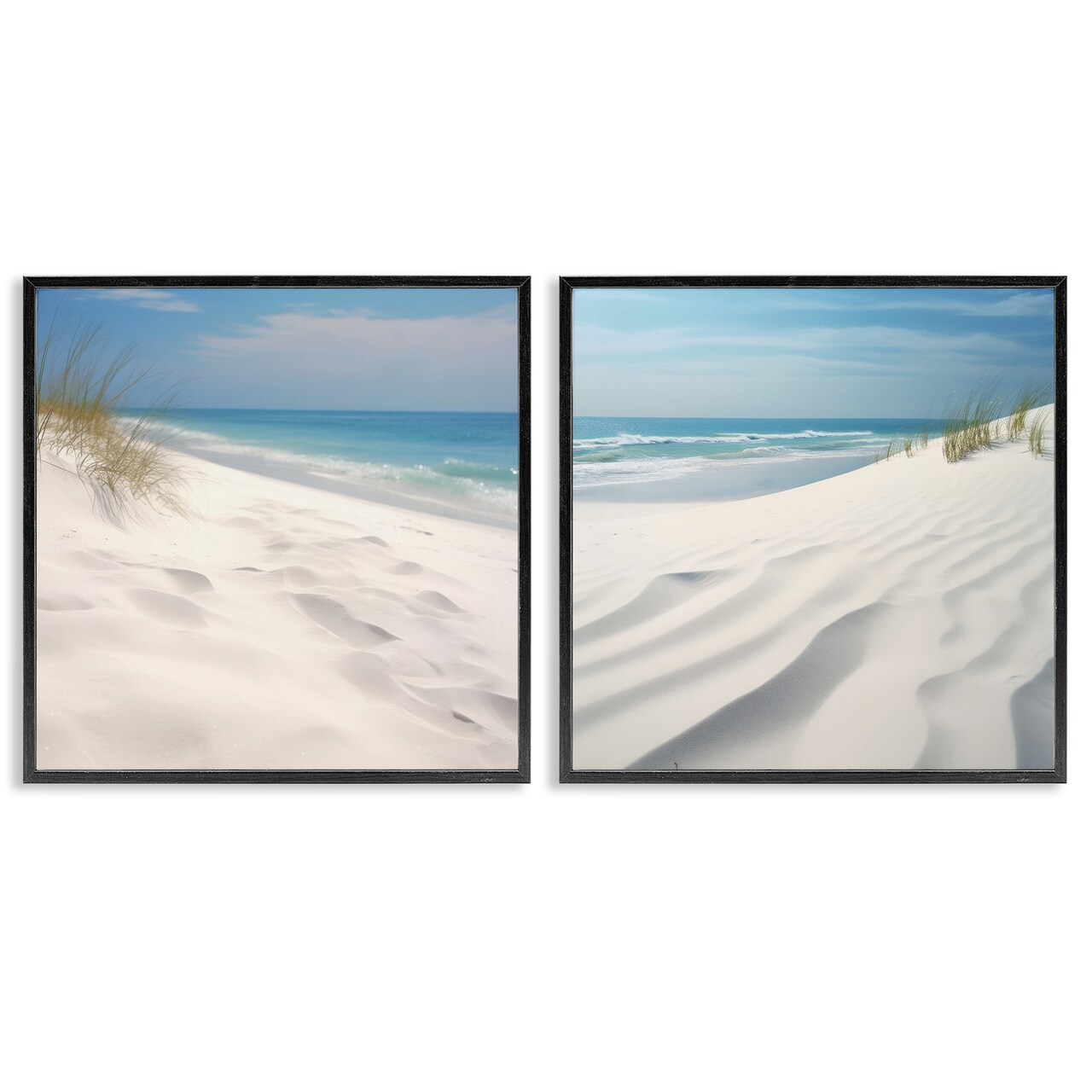 Stupell Industries Serene Beach Sand Dune 2 pc Framed Giclee Wall Art Set Design by Lazar Studio